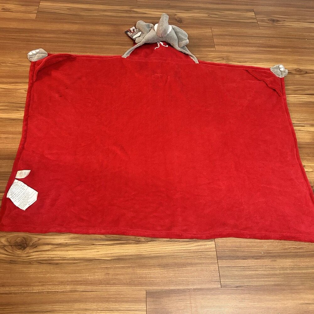 Alabama Crimson Tide Elephant Hooded Blanket ComfyCritters Plush Throw - Picture 3 of 9